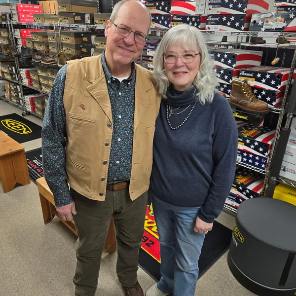 Jan and Paul, proud owners of Waggoner's Boots